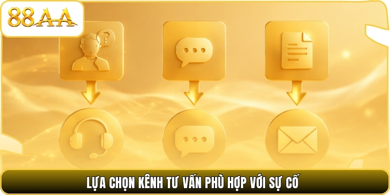 Lựa chọn kênh tư vấn phù hợp với sự cố